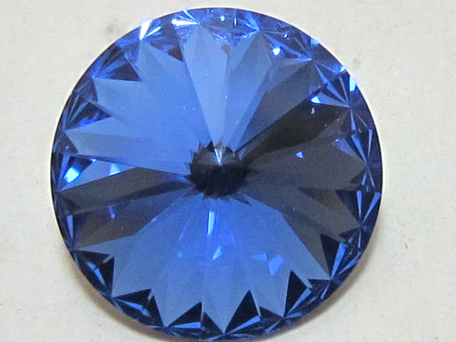 ss47 (10.5-10.9mm) 12pcs. SAPPHIRE RIVOLI POINTED BACK European Rhinestones